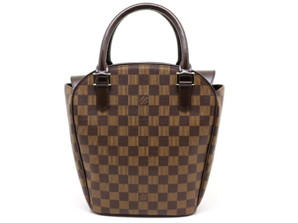 LOUIS VUITTON Damier Ebene Sarria Seau rolled handles Brown
